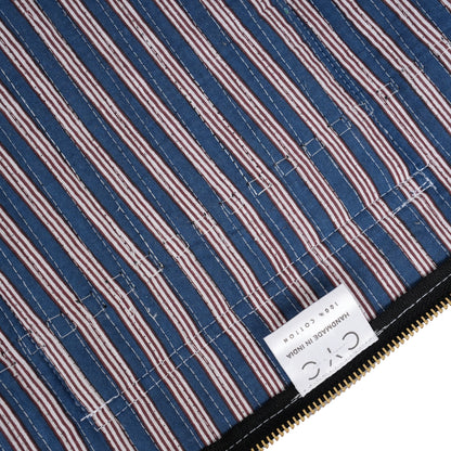 The Striped Cotton Yoga Bag — handmade hand block printed cotton yoga mat bag, ethically made in Rajasthan, India