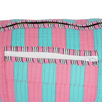 The Striped Cotton Yoga Bag — handmade hand block printed cotton yoga mat bag, ethically made in Rajasthan, India