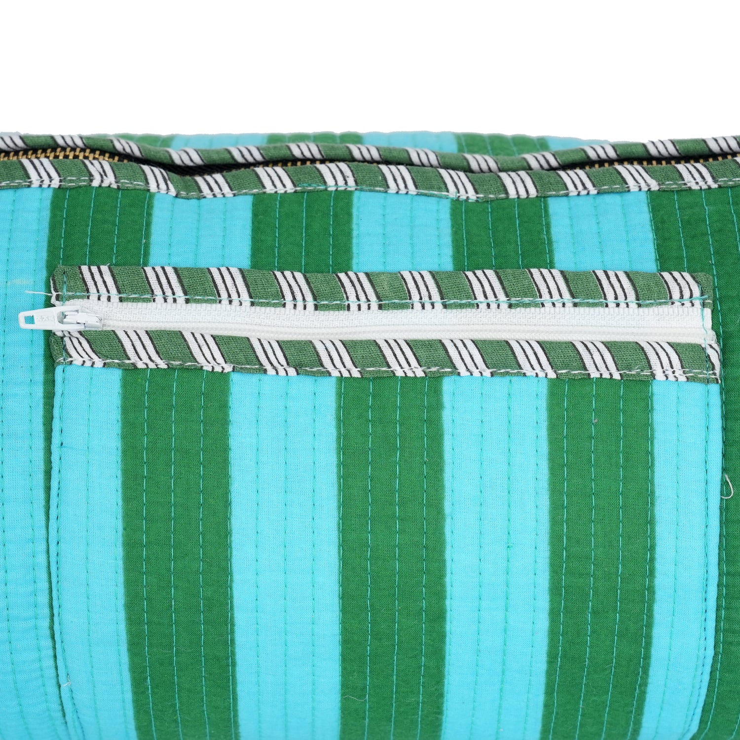 The Striped Cotton Yoga Bag — handmade hand block printed cotton yoga mat bag, ethically made in Rajasthan, India