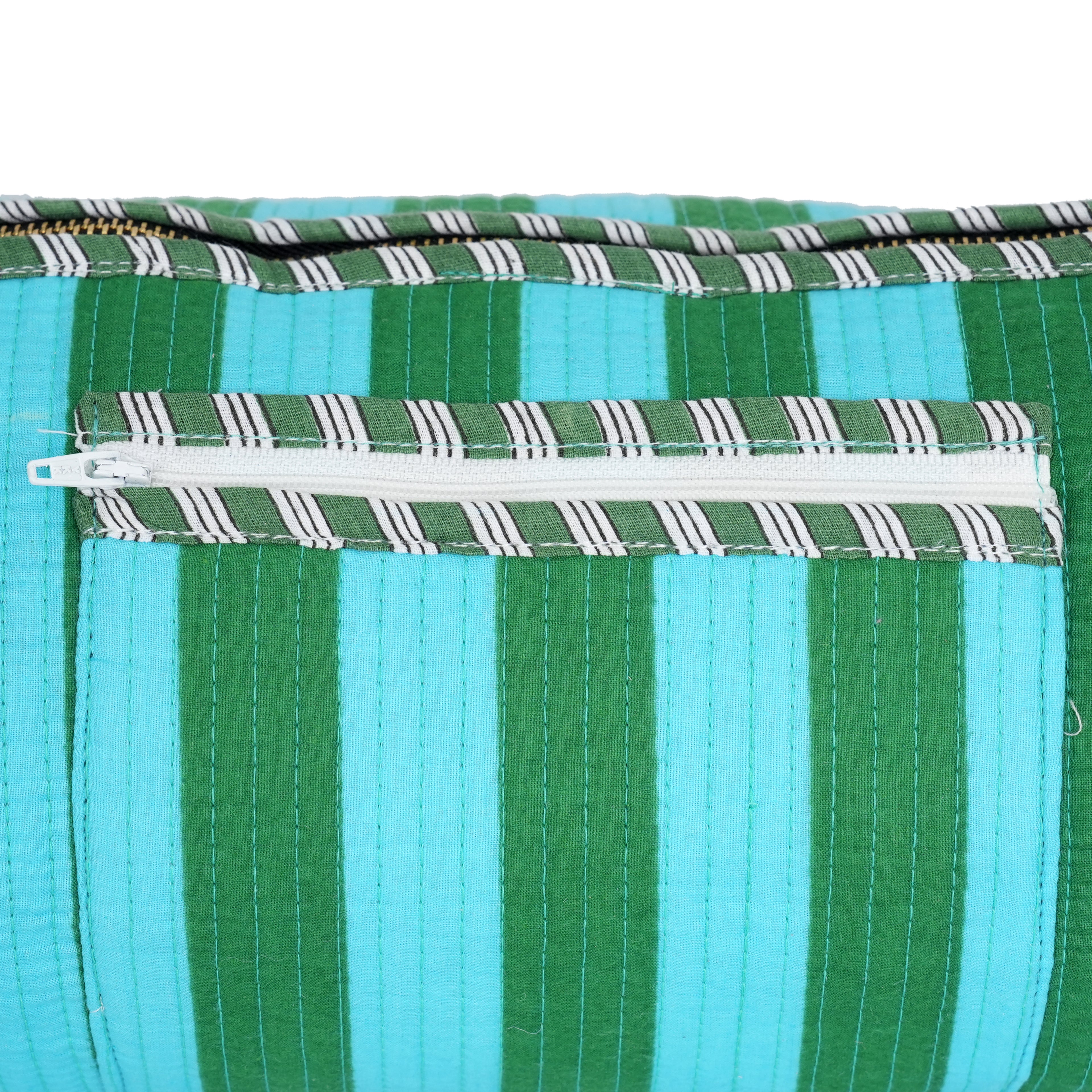 The Striped Cotton Yoga Bag — handmade hand block printed cotton yoga mat bag, ethically made in Rajasthan, India