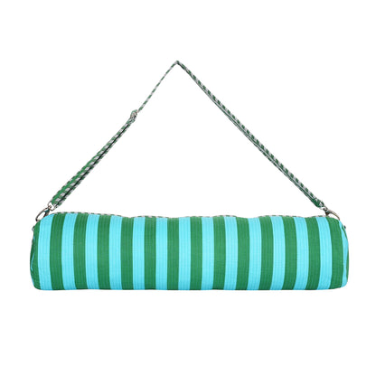 The Striped Cotton Yoga Bag — handmade hand block printed cotton yoga mat bag, ethically made in Rajasthan, India