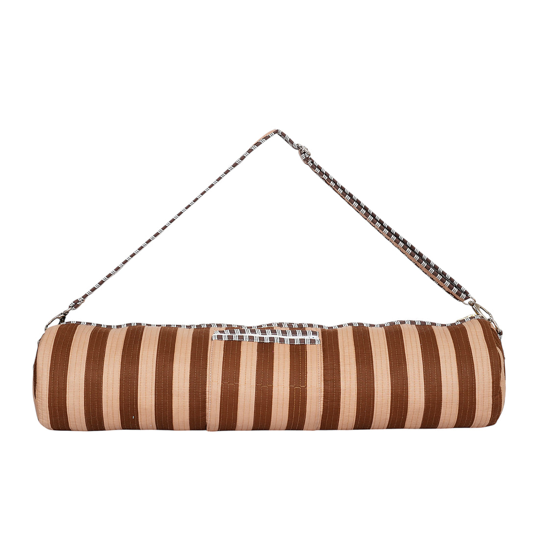 The Striped Cotton Yoga Bag — handmade hand block printed cotton yoga mat bag, ethically made in Rajasthan, India