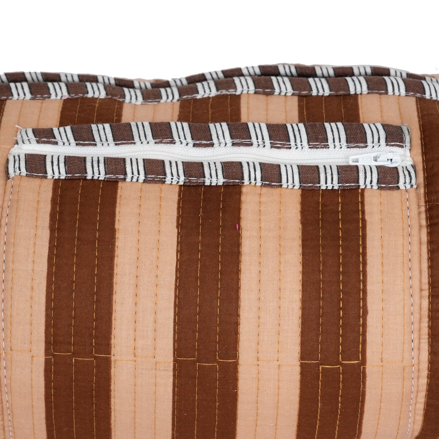 The Striped Cotton Yoga Bag — handmade hand block printed cotton yoga mat bag, ethically made in Rajasthan, India