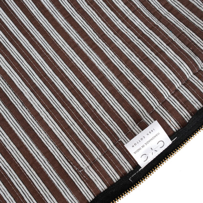 The Striped Cotton Yoga Bag — handmade hand block printed cotton yoga mat bag, ethically made in Rajasthan, India