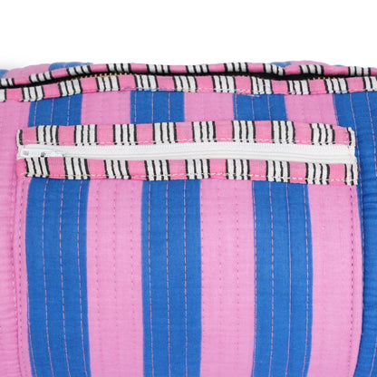 The Striped Cotton Yoga Bag — handmade hand block printed cotton yoga mat bag, ethically made in Rajasthan, India