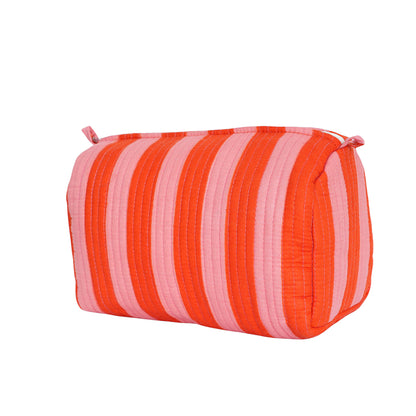 The Striped Travel Set — handmade hand block printed cotton travel pouch set, ethically made in Rajasthan, India