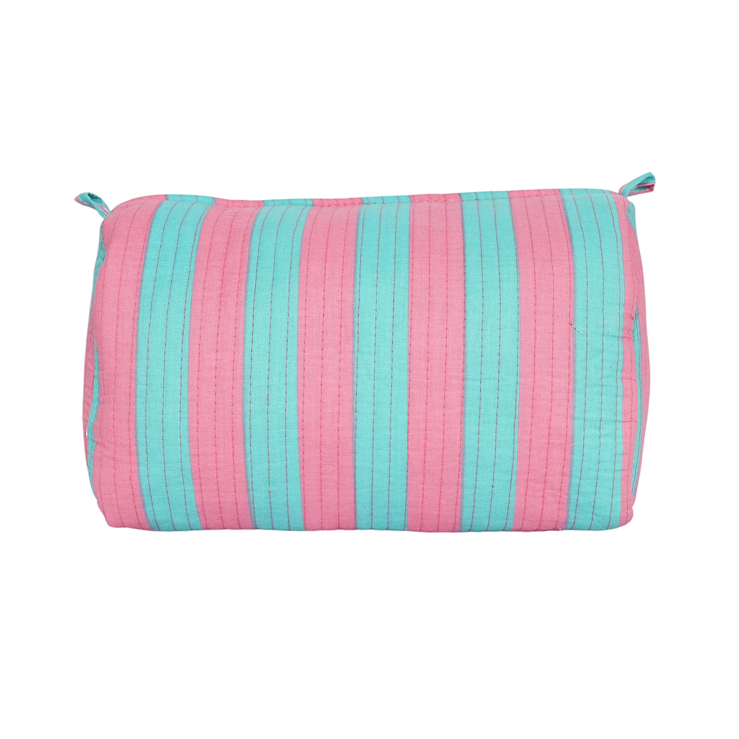 The Striped Travel Set — handmade hand block printed cotton travel pouch set, ethically made in Rajasthan, India