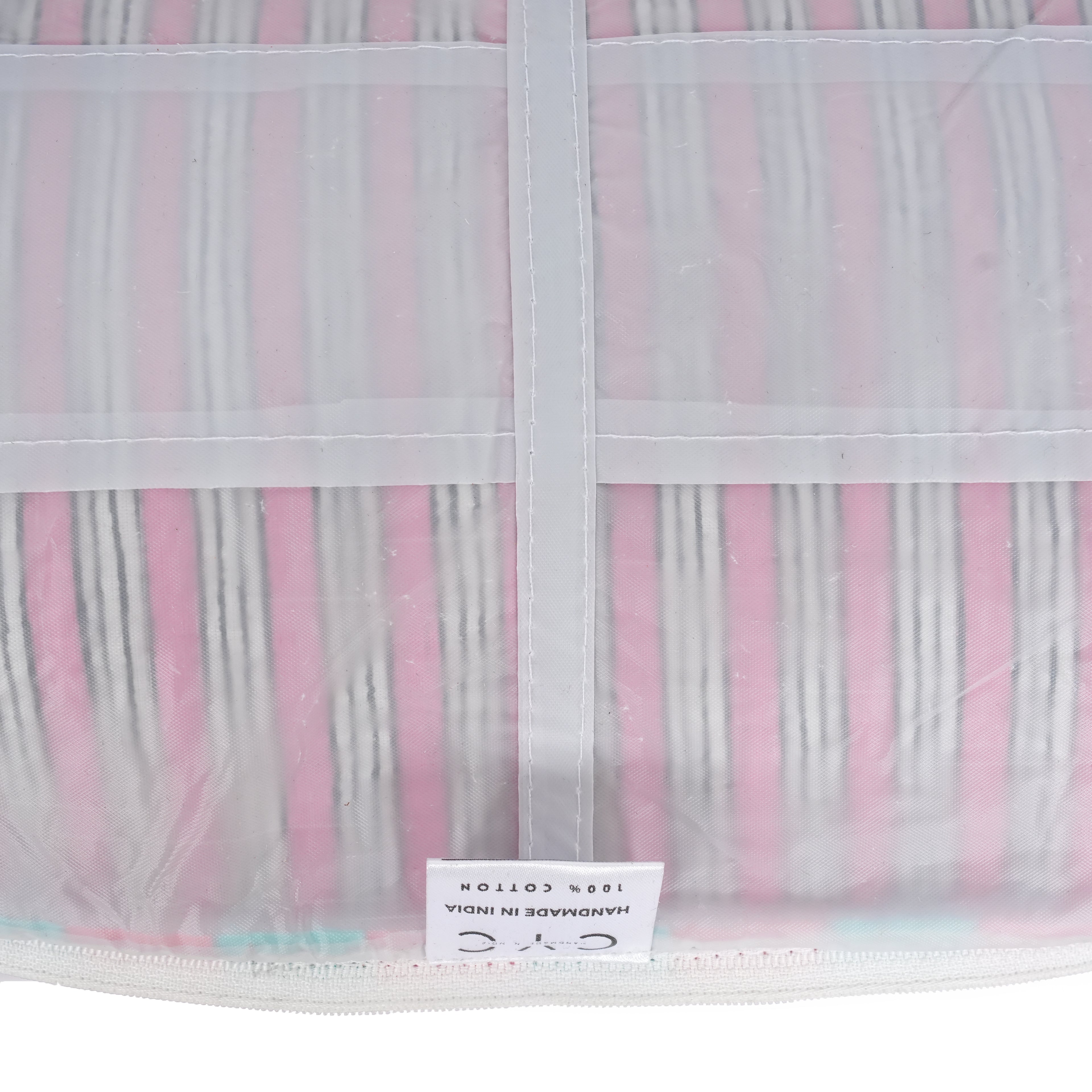 The Striped Travel Set — handmade hand block printed cotton travel pouch set, ethically made in Rajasthan, India