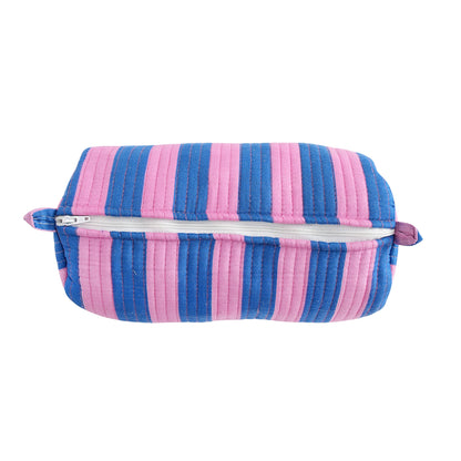 The Striped Travel Set — handmade hand block printed cotton travel pouch set, ethically made in Rajasthan, India