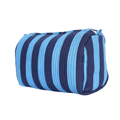 The Striped Travel Set — handmade hand block printed cotton travel pouch set, ethically made in Rajasthan, India