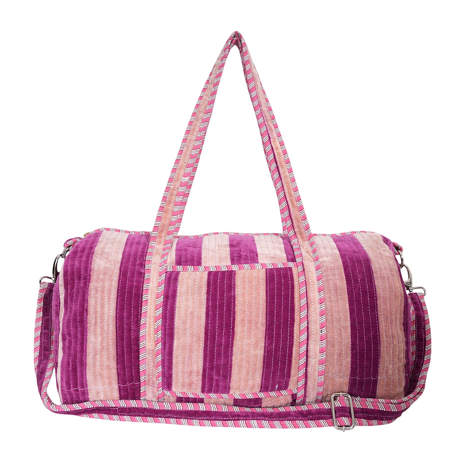 The Striped Velvet Weekender