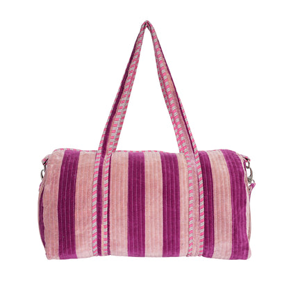 The Striped Velvet Weekender