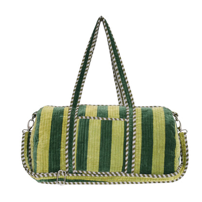 The Striped Velvet Weekender