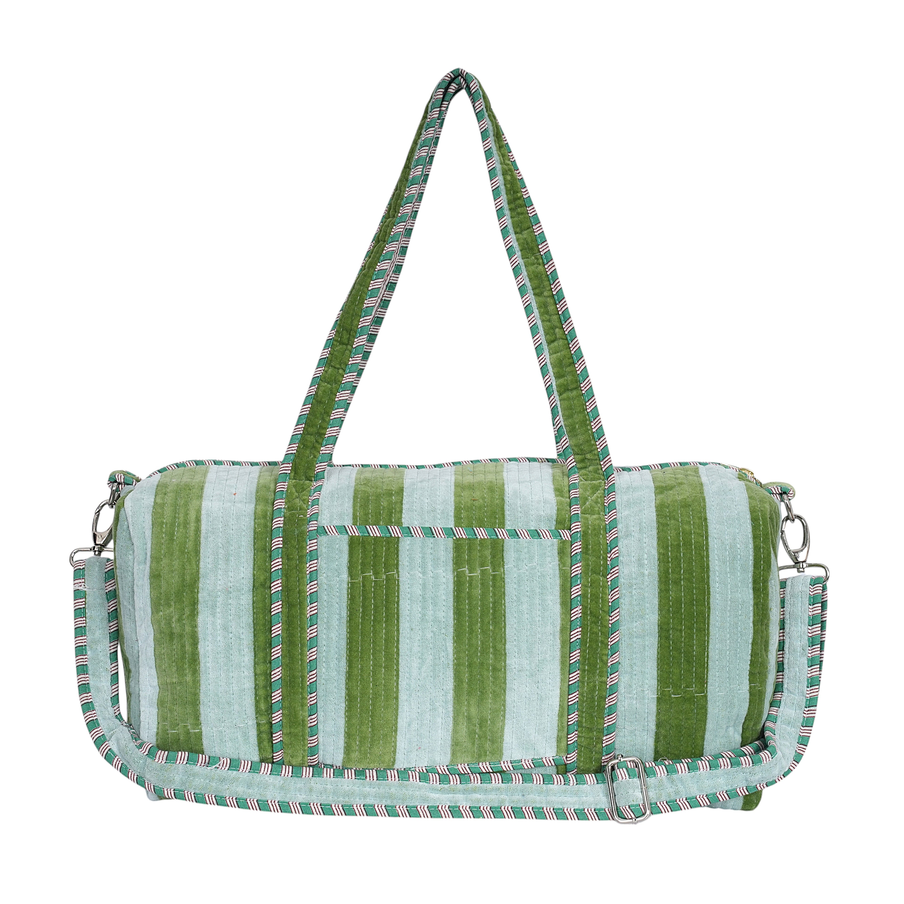 The Striped Velvet Weekender