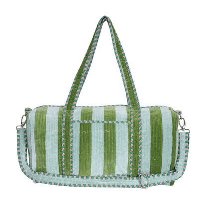 The Striped Velvet Weekender