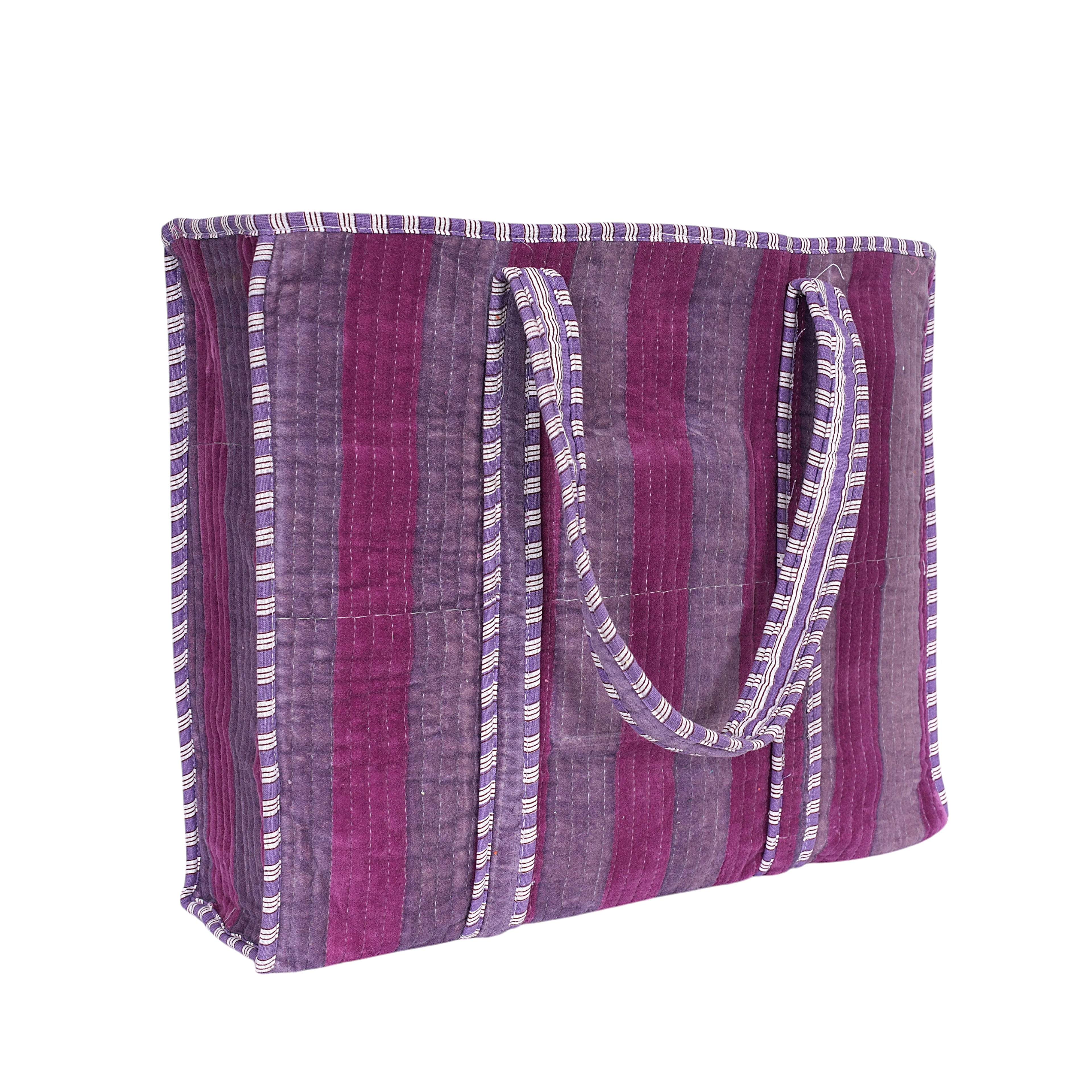 The Striped Velvet Tote