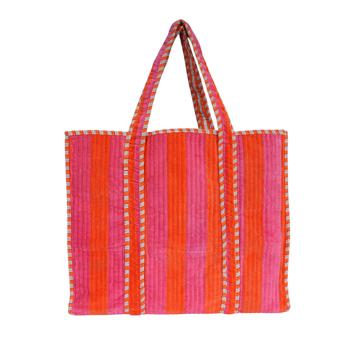 The Striped Velvet Tote