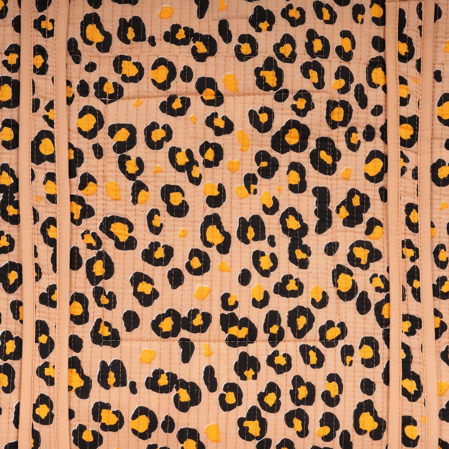 The Leopard Tote — handmade hand-block-printed cotton tote bag with our signature leopard print, ethically made in Rajasthan, India
