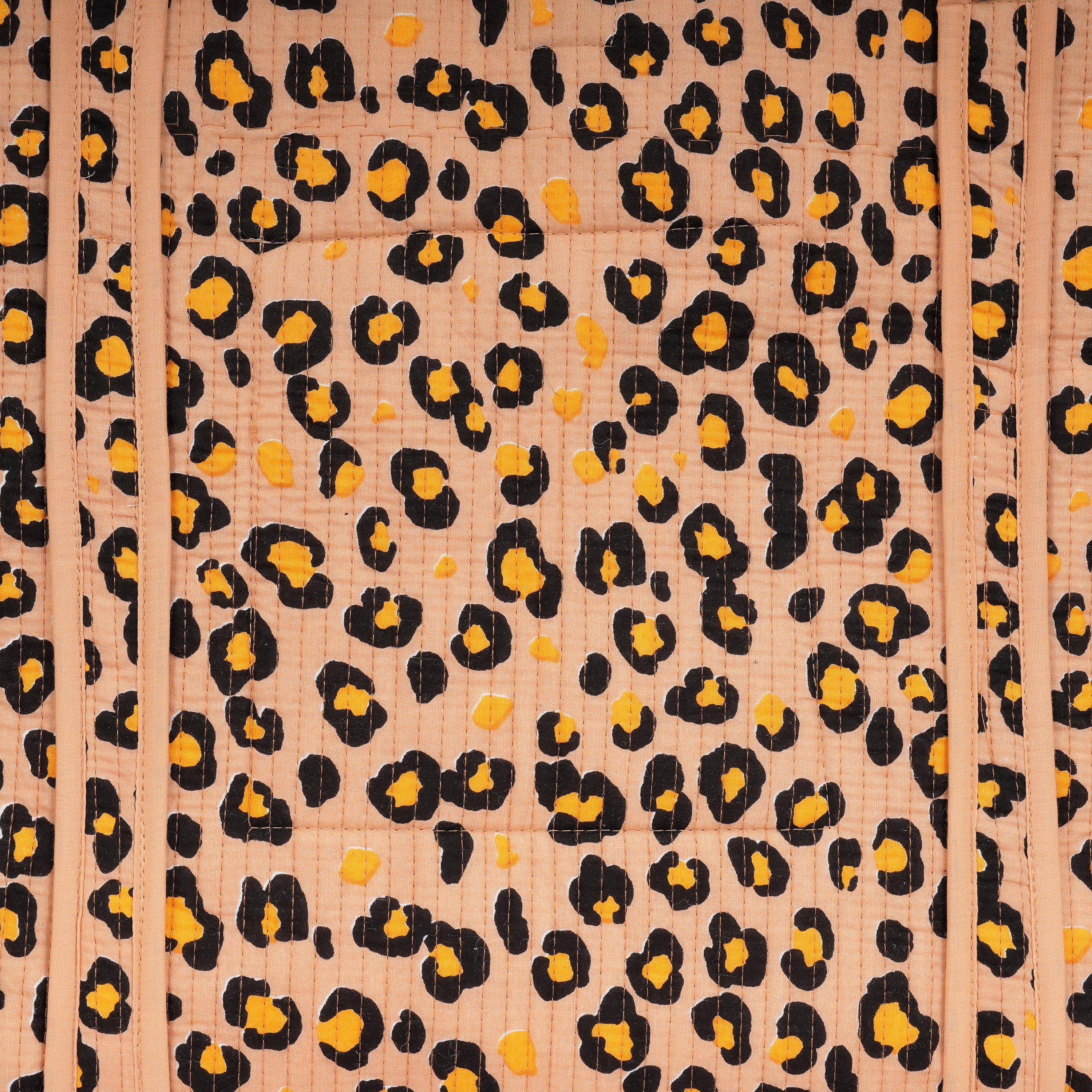The Leopard Tote — handmade hand-block-printed cotton tote bag with our signature leopard print, ethically made in Rajasthan, India