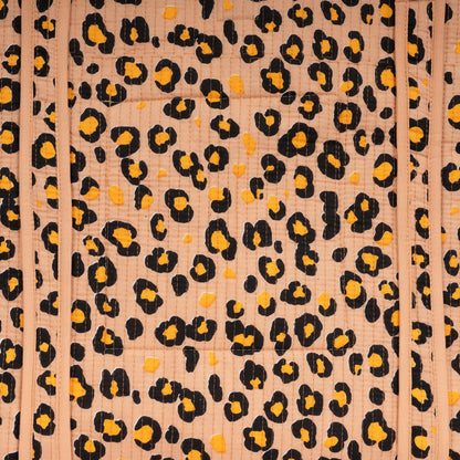 The Leopard Tote — handmade hand-block-printed cotton tote bag with our signature leopard print, ethically made in Rajasthan, India