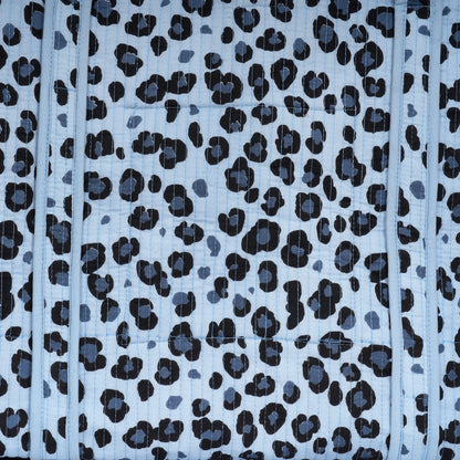 The Leopard Tote — handmade hand-block-printed cotton tote bag with our signature leopard print, ethically made in Rajasthan, India