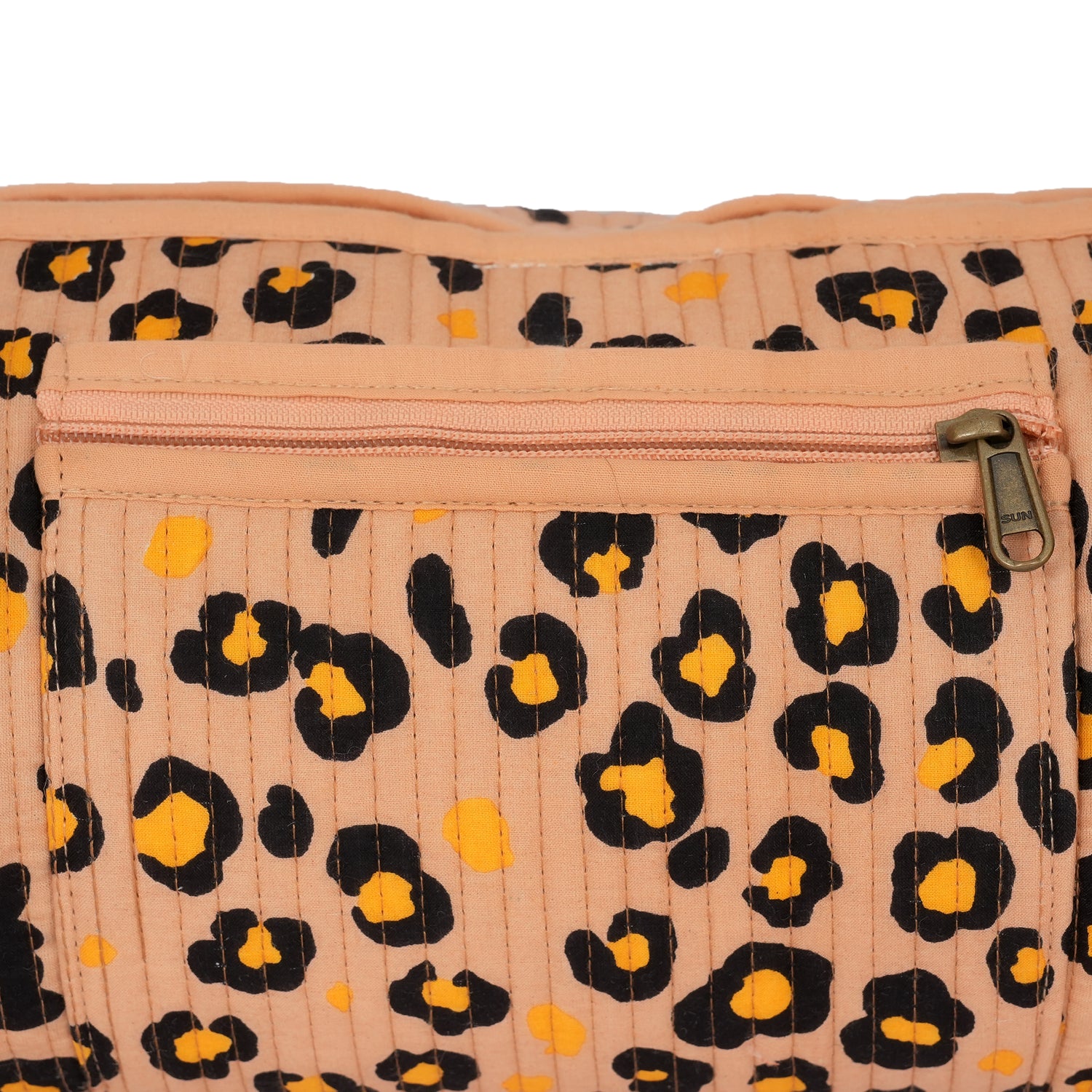 The Leopard Yoga Mat Bag — handmade hand-block-printed cotton yoga mat bag with our signature leopard print, ethically made in Rajasthan, India