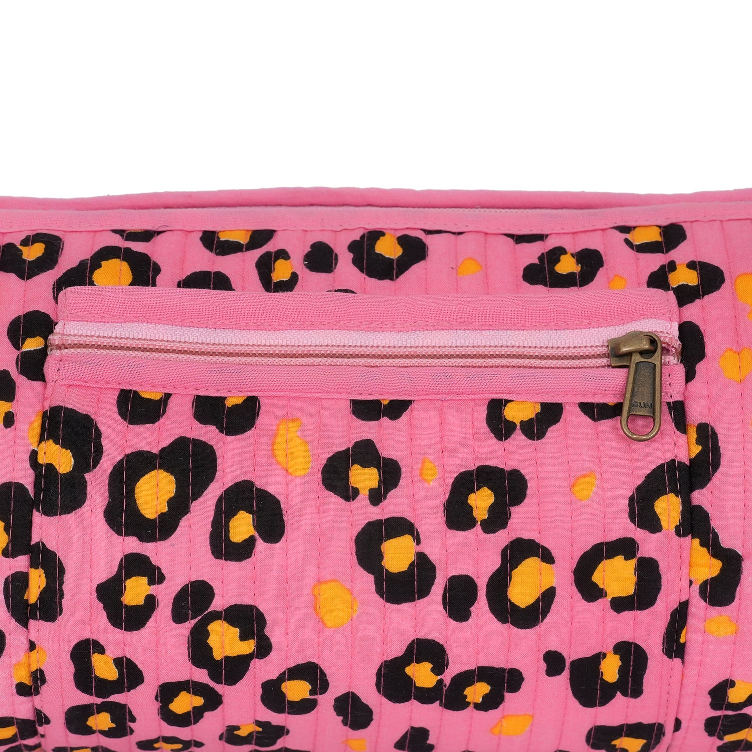 The Leopard Yoga Mat Bag — handmade hand-block-printed cotton yoga mat bag with our signature leopard print, ethically made in Rajasthan, India