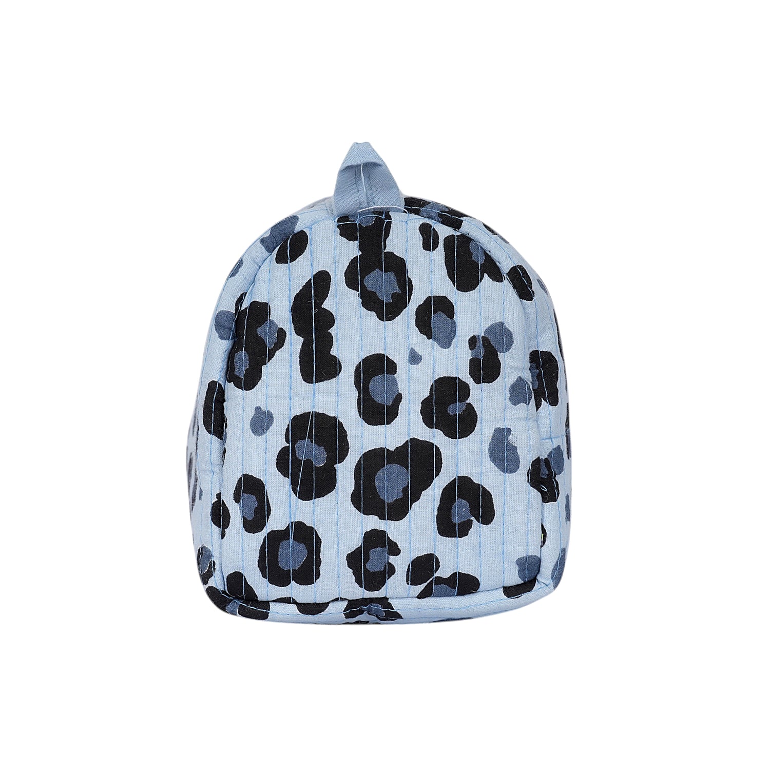 The Leopard 3-Piece Travel Set — handmade hand-block-printed cotton three-piece travel pouch set with our signature leopard print, ethically made in Rajasthan, India