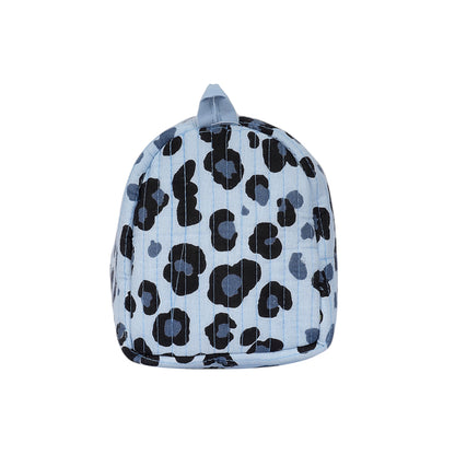 The Leopard 3-Piece Travel Set — handmade hand-block-printed cotton three-piece travel pouch set with our signature leopard print, ethically made in Rajasthan, India