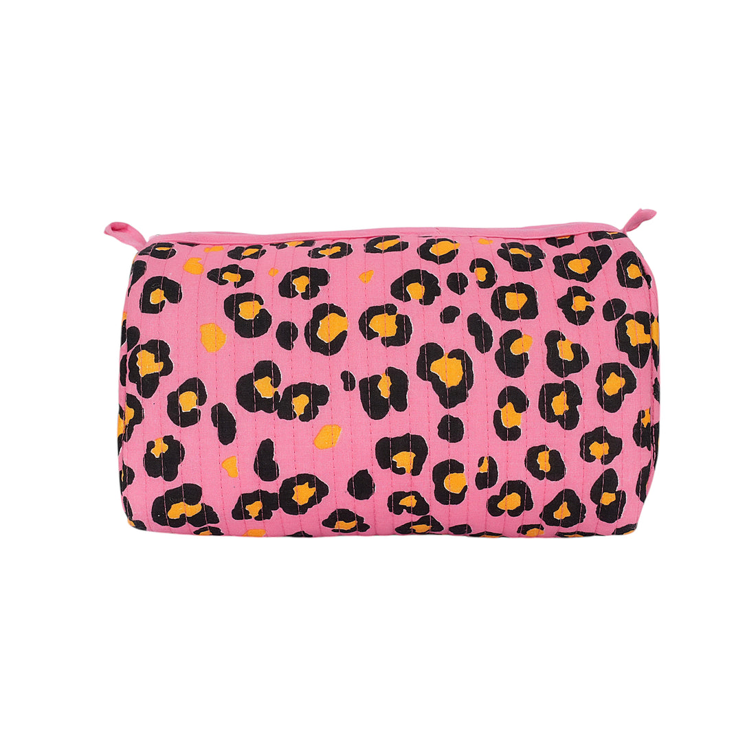 The Leopard Travel Set — handmade hand block printed cotton travel pouch set, ethically made in Rajasthan, India