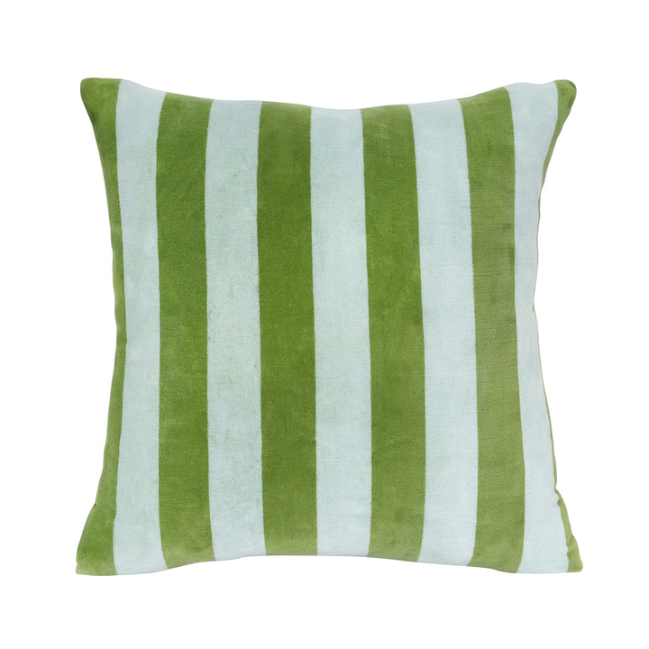 The Striped Velvet Cushion — handmade quilted velvet cushion cover, ethically made in Rajasthan, India