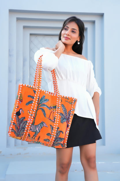 The Jungle Tote in Velvet