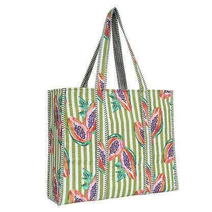 Summer Fruits Tote In Papaya