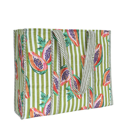 Summer Fruits Tote In Papaya