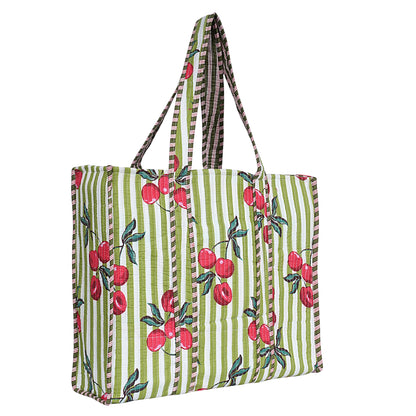 Summer Fruits Tote In Cherry