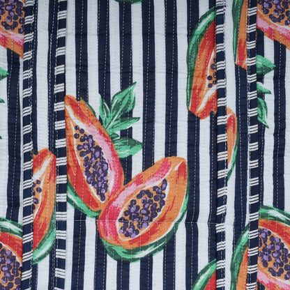 Summer Fruits Tote In Papaya