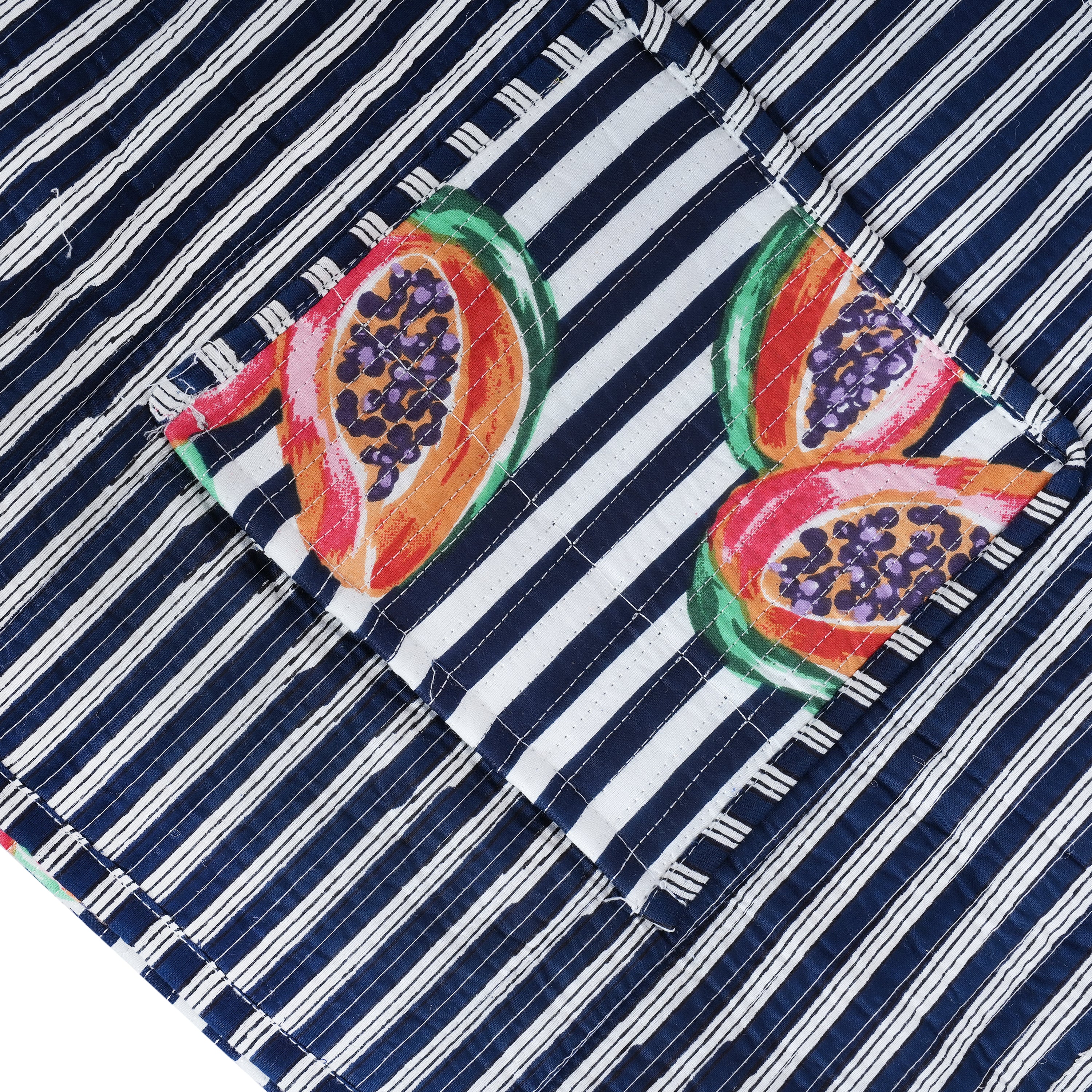 Summer Fruits Tote In Papaya