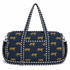 Cheetah Velvet Weekender — handmade quilted velvet weekender bag, ethically made in Rajasthan, India