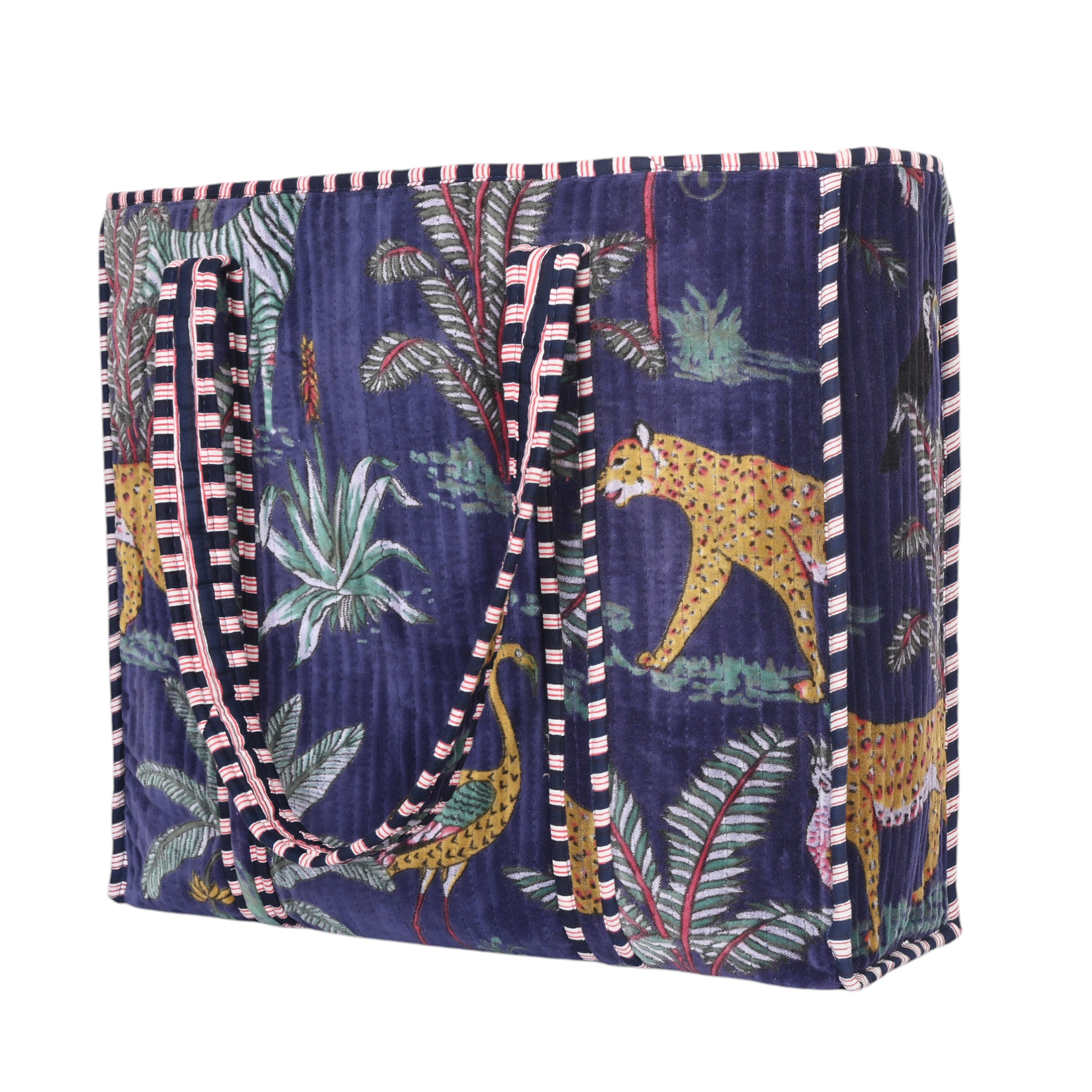 The Jungle Tote in Velvet