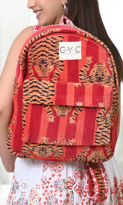 Luxurious Velvet Backpack