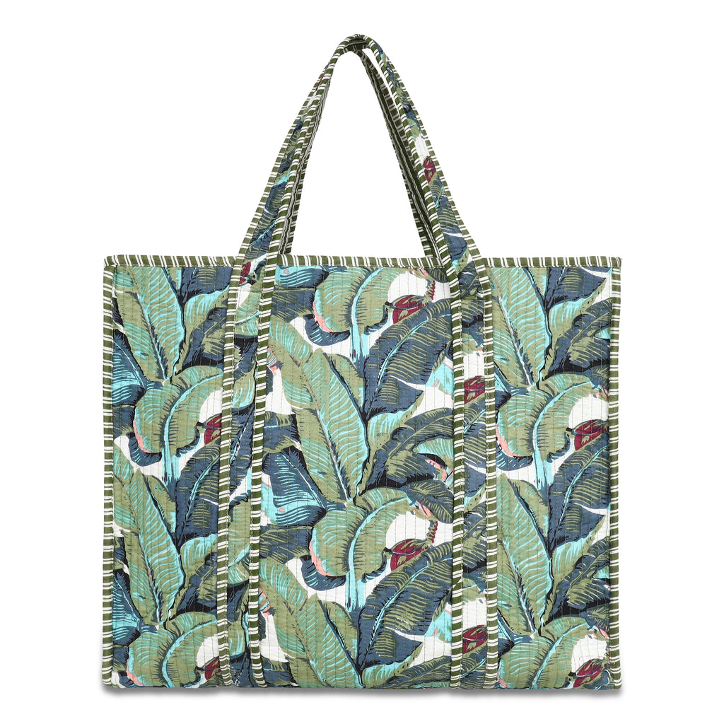 Leaf Print Tote Bag