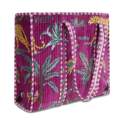 The Jungle Tote in Velvet