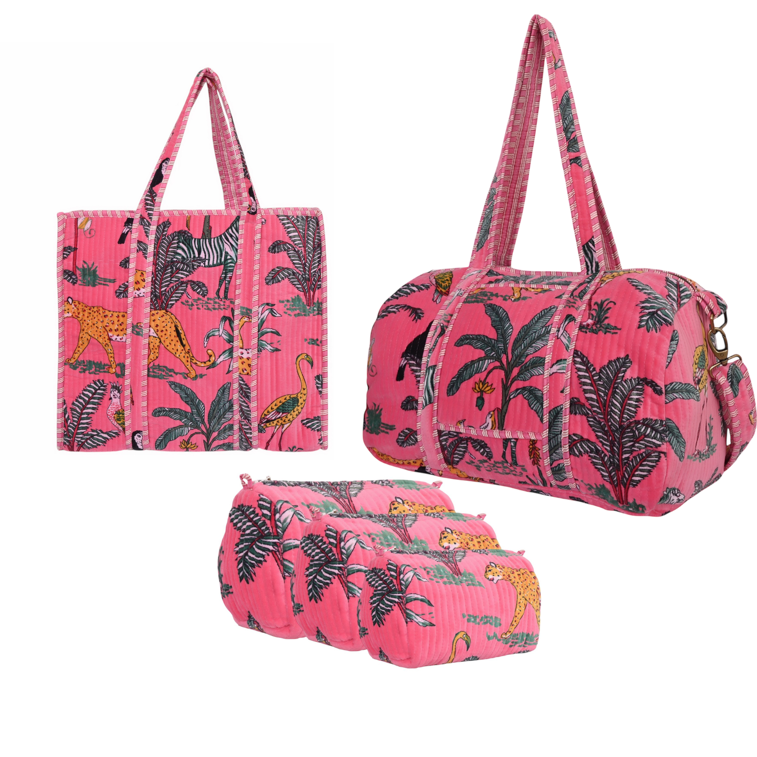 Velvet Jungle Tote, Weekender and Travel Set Bundle