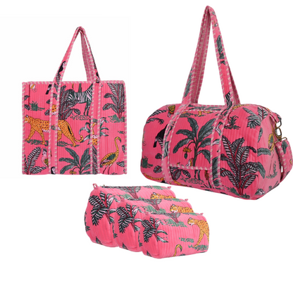 Velvet Jungle Tote, Weekender and Travel Set Bundle