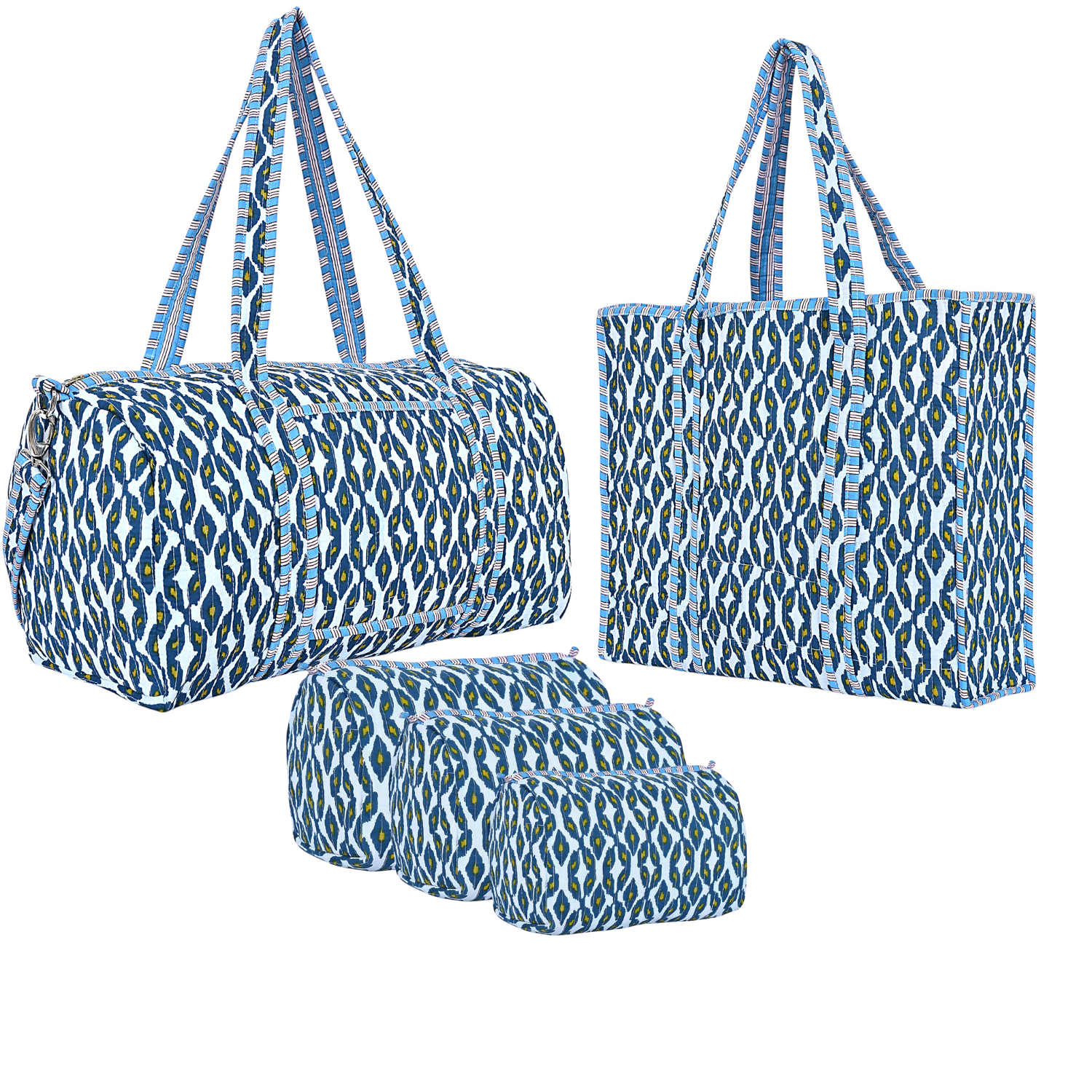Nocturne Ikat Tote, Weekender and Travel Set Bundle