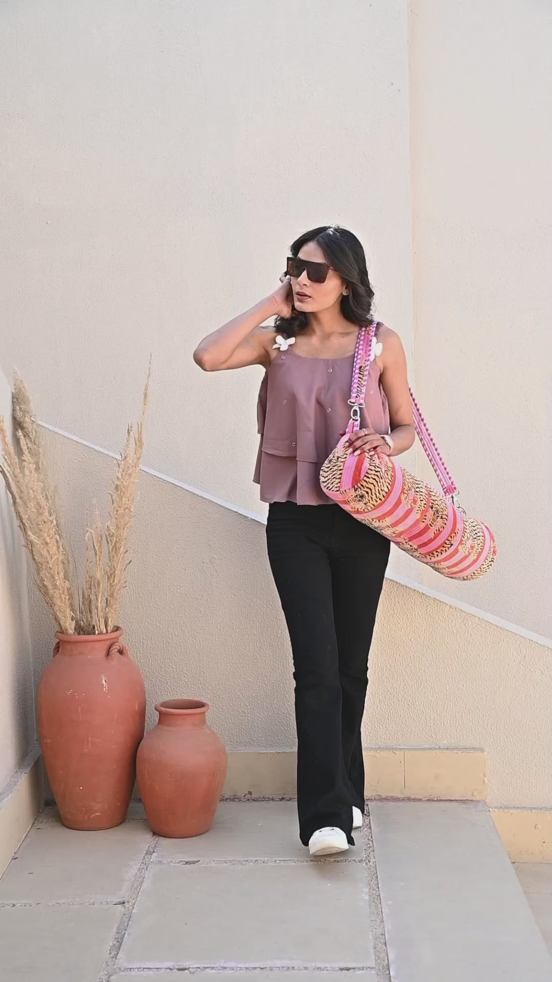 The Tibetan Tiger Velvet Yoga Bag