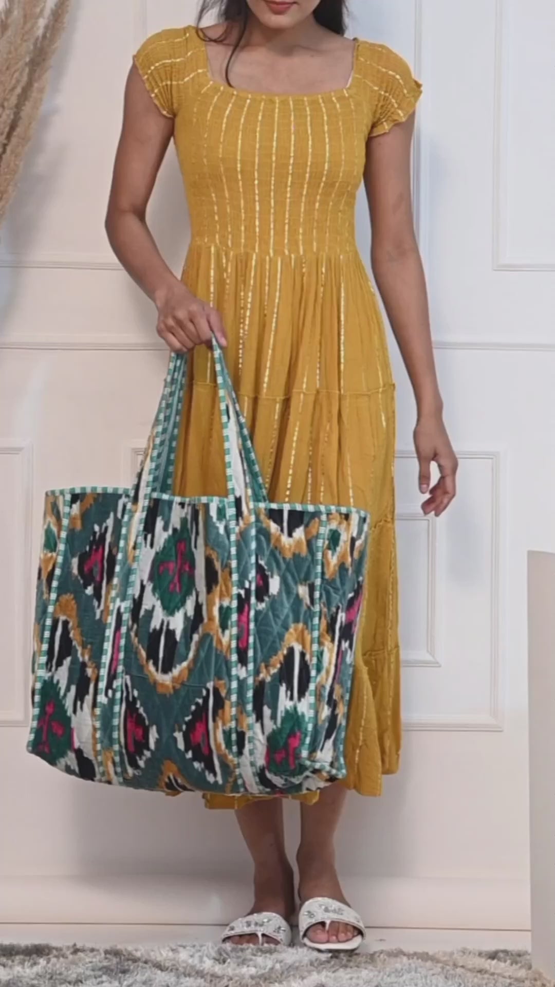 The Ikat Tote in Velvet