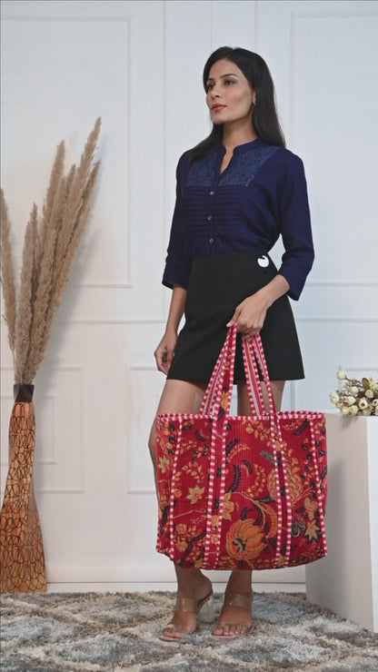 The Velvet Floral Tote